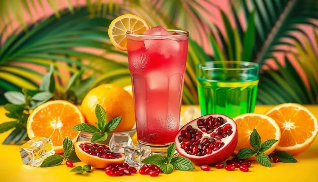ingredients for Forty Flame Mocktail