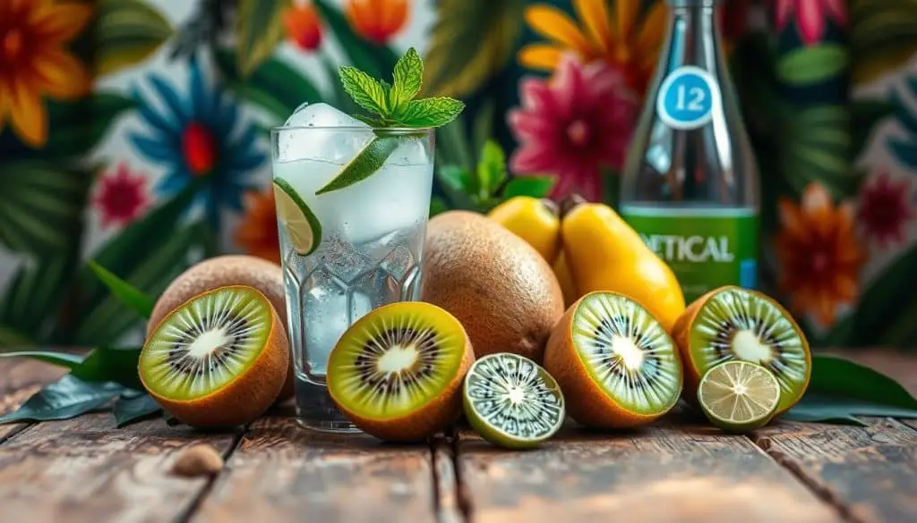 ingredients for Kiwi Cooler Mocktail