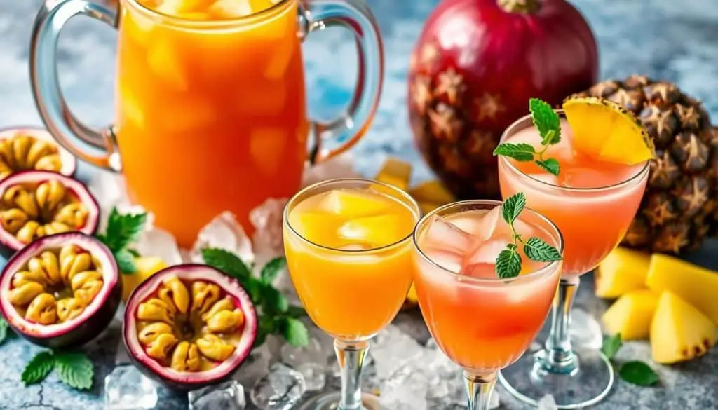 ingredients for Passion Punch Mocktail