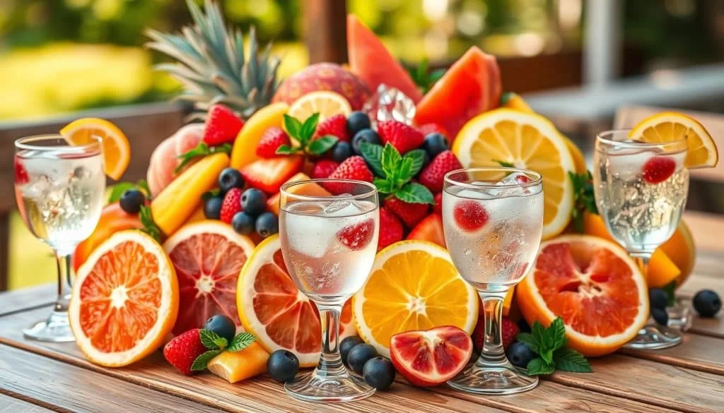 ingredients for fruity drinks