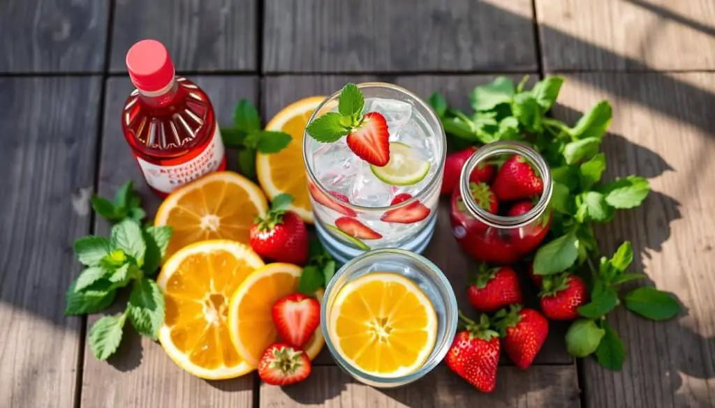 key ingredients for the Spring Breeze Mocktail