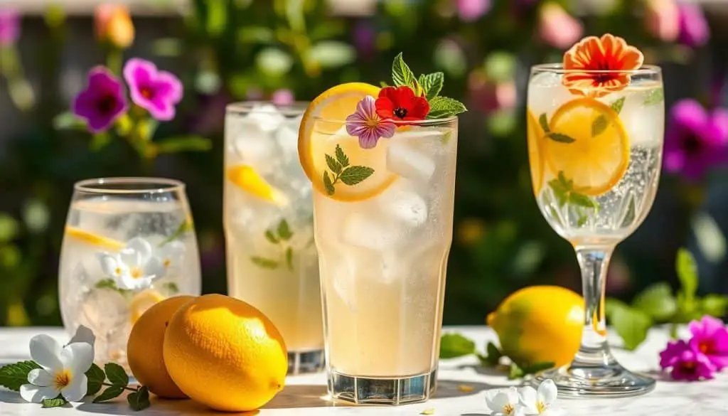 lemon-infused beverages and floral-inspired mocktails