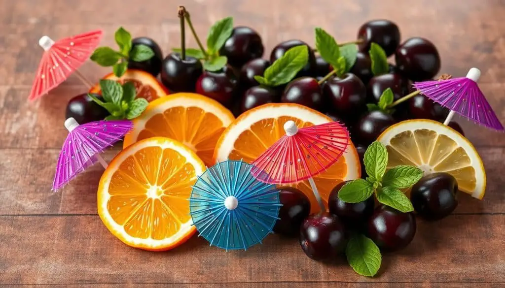 mocktail garnish ideas