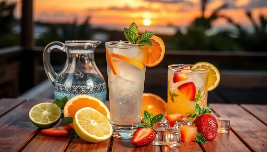 mocktail ingredients and presentation