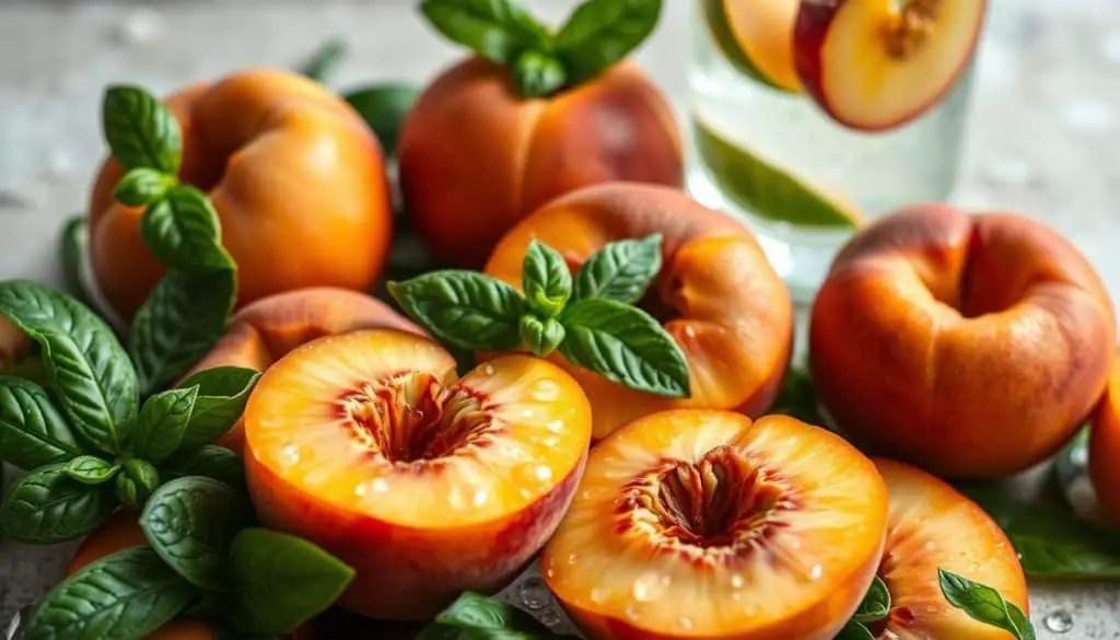 nutritional benefits of peaches and fresh herbs