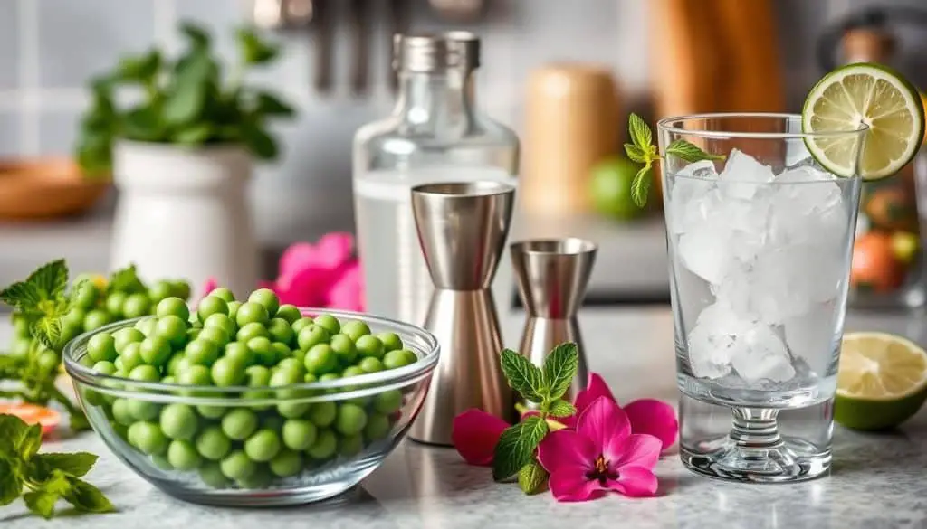 preparation of Sweet Pea Mocktail