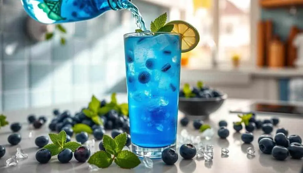 prepare Blueberry Mint Cooler Mocktail