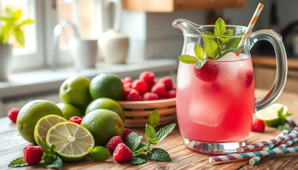 prepare raspberry limeade