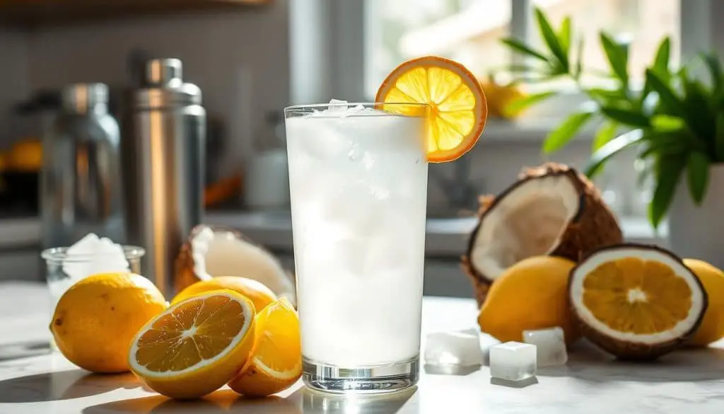 preparing mocktails