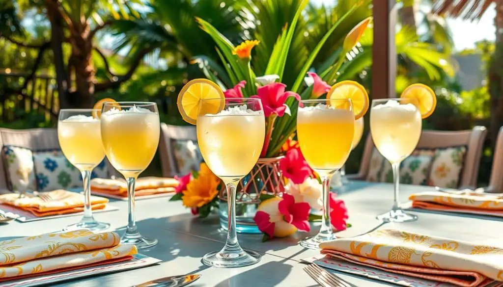 serving mocktails