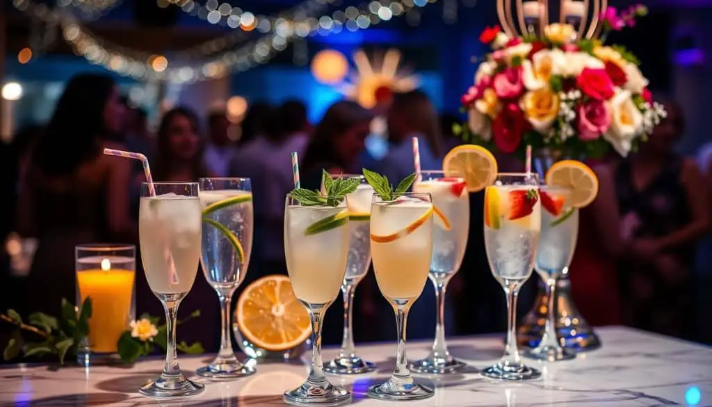 serving mocktails