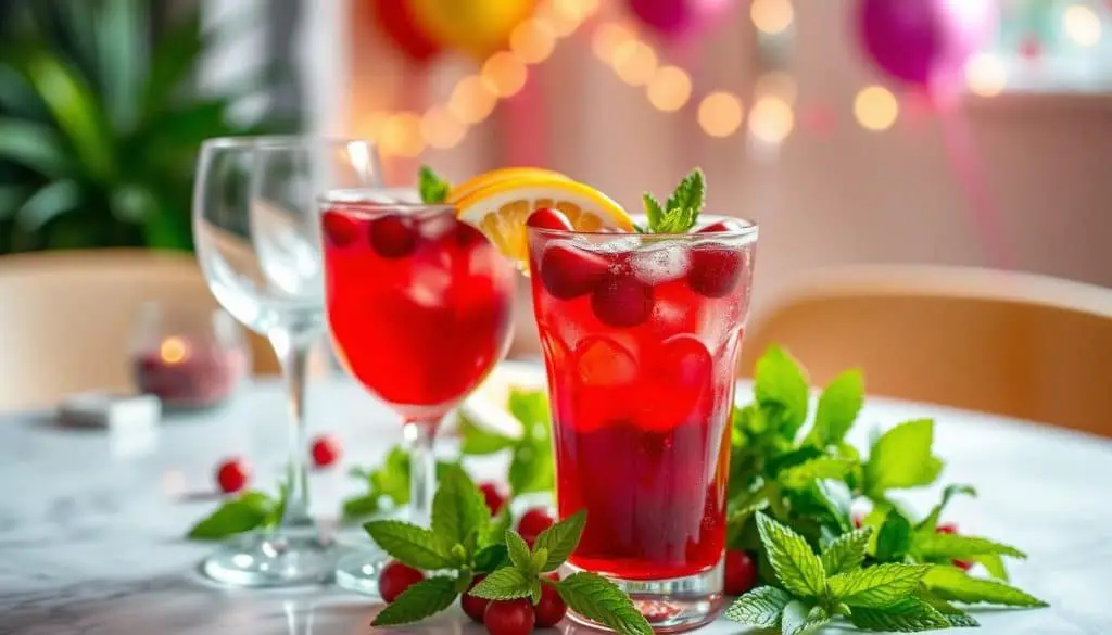serving mocktails