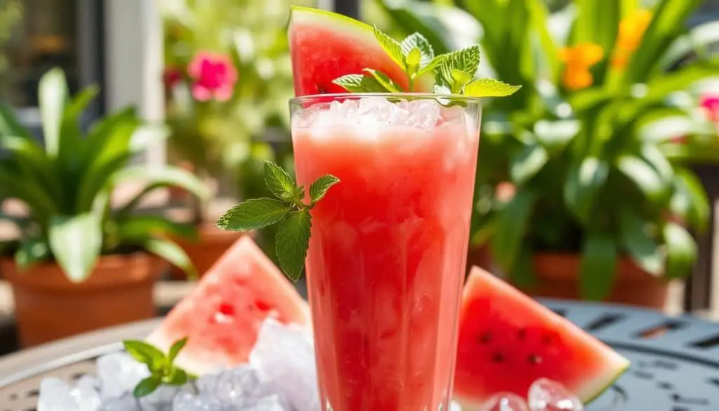 serving watermelon mocktail