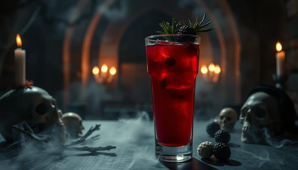 spooky drink presentation