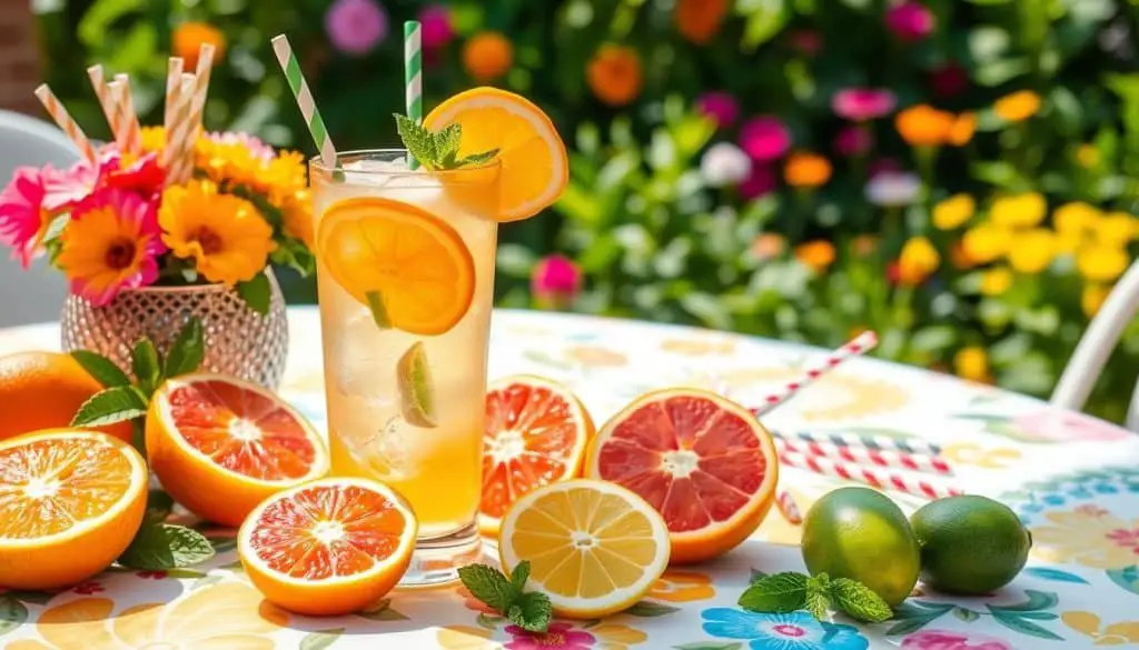 summer drinks serving suggestions for Honey Citrus Refresher Mocktail