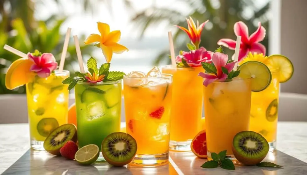 tropical fruit drinks