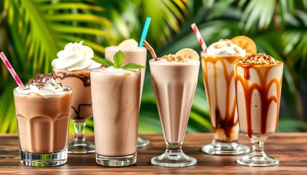 variations of Chocolate Banana Milkshake Mocktail