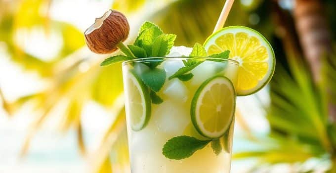 Coconut Lime Mojito Mocktail