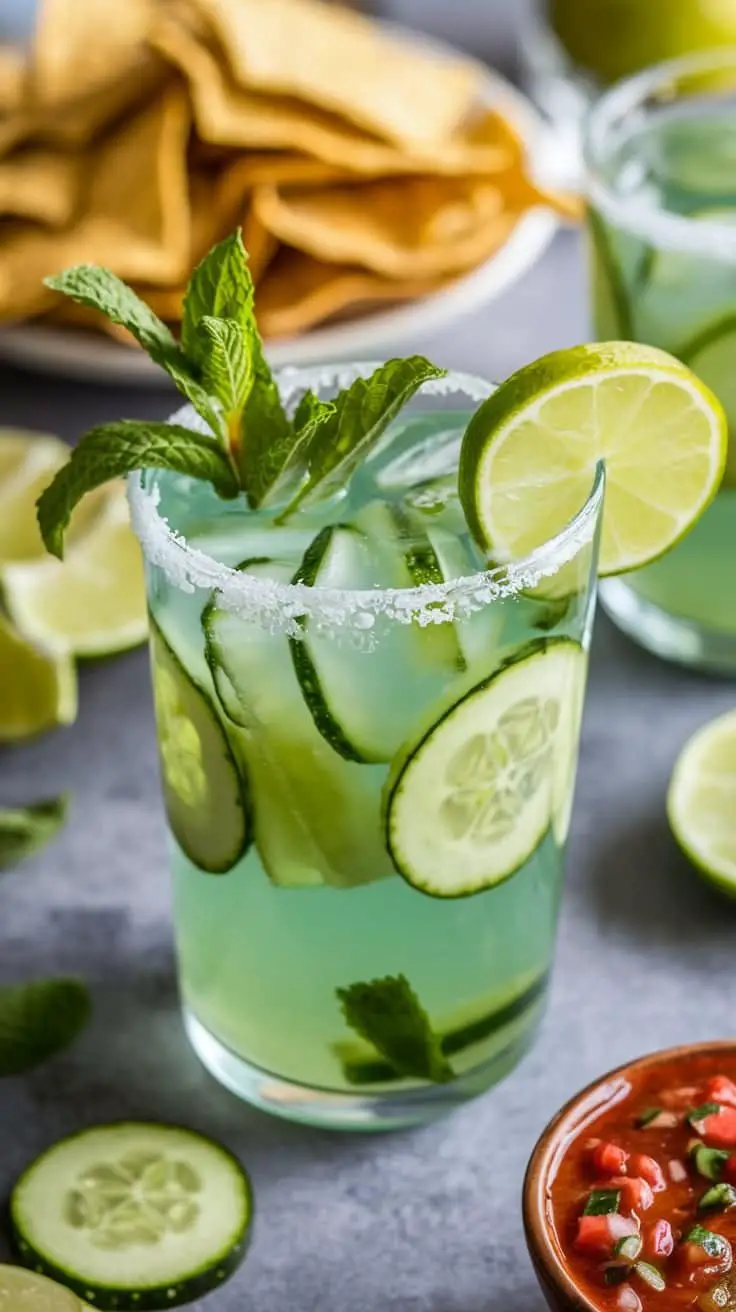 Cucumber Lime Agua Fresca Mocktail