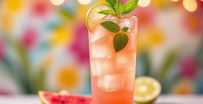 Guava Lime Fizz Mocktail