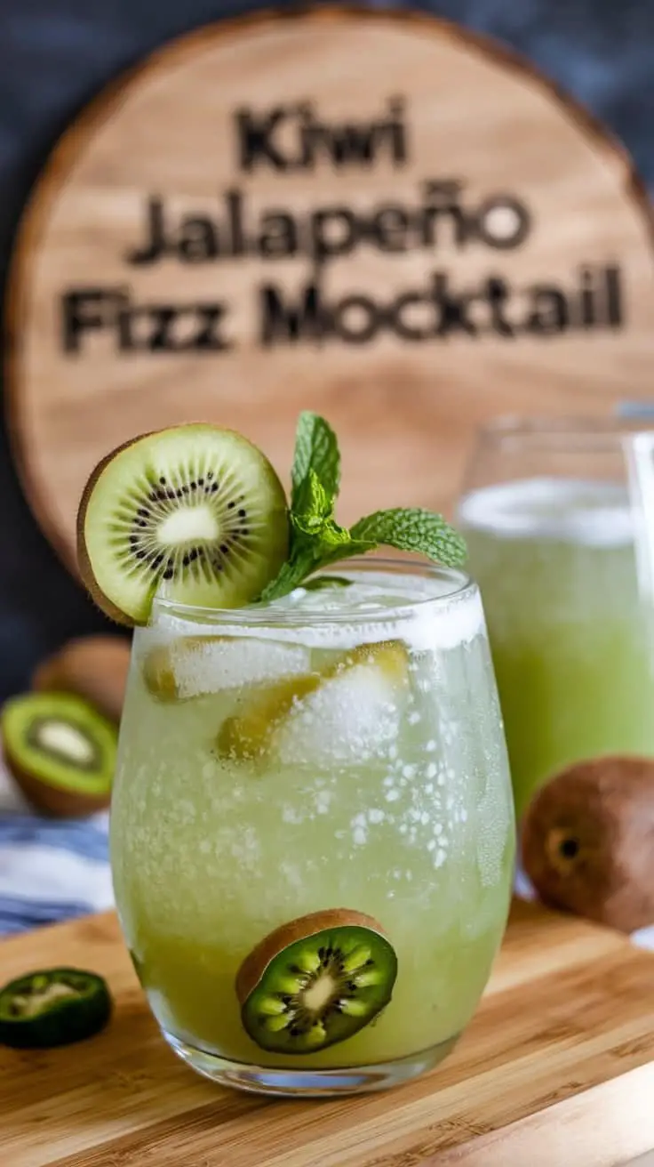 Kiwi Jalapeño Fizz Mocktail