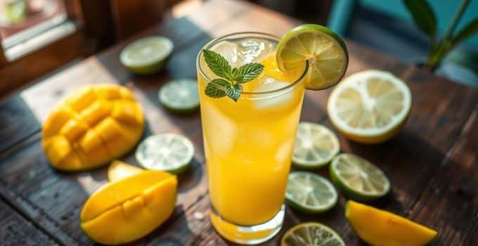 Mango Lime Agua Fresca Mocktail