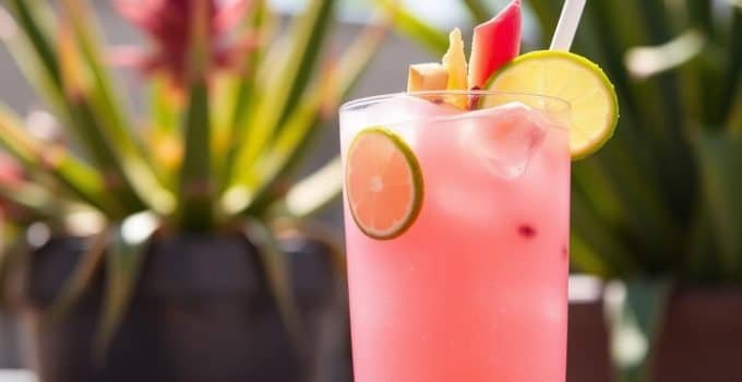 Prickly Pear Limeade Mocktail