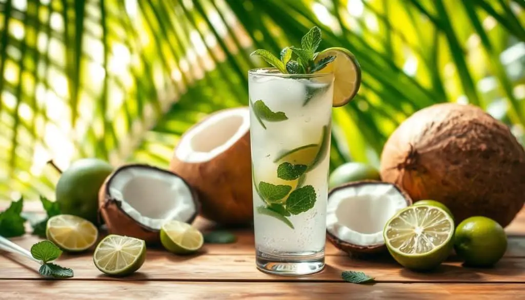 homemade coconut lime mocktail