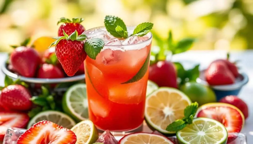 non-alcoholic strawberry margarita