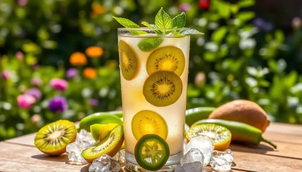 summer mocktail presentation