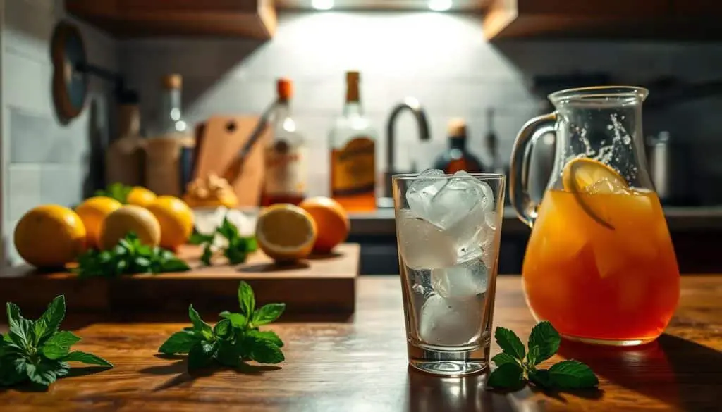 Bayou Breeze Mocktail preparation
