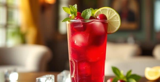 Creole Cranberry Cooler Mocktail