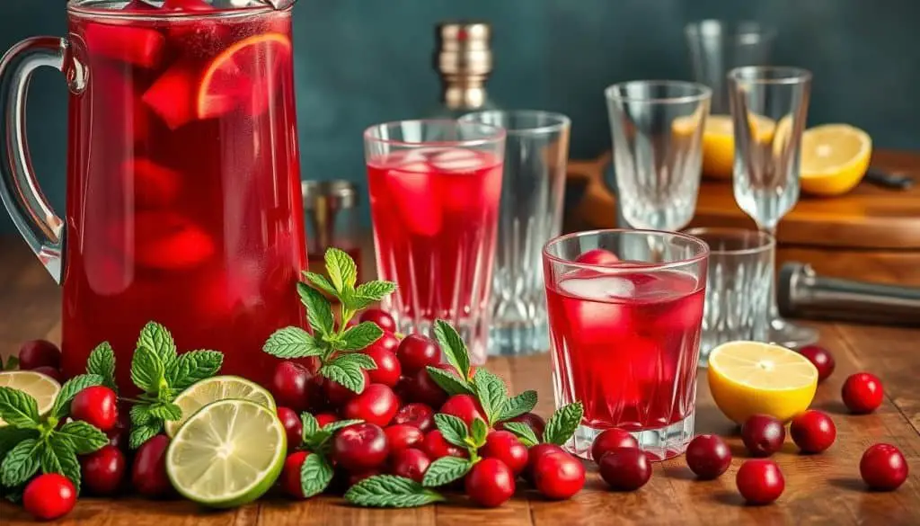 Creole Cranberry Cooler Mocktail Ingredients