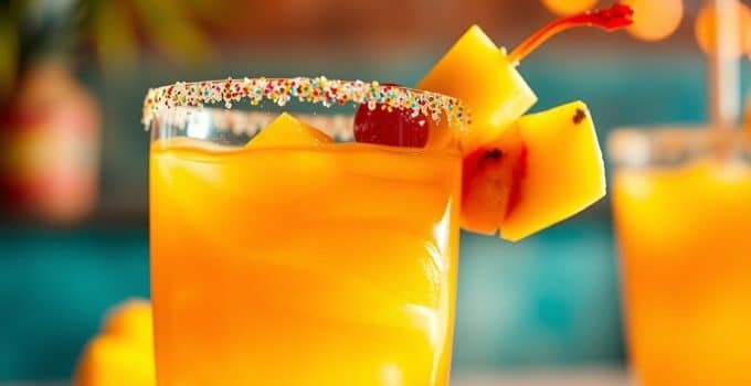Mango Pineapple Carnival Mocktail