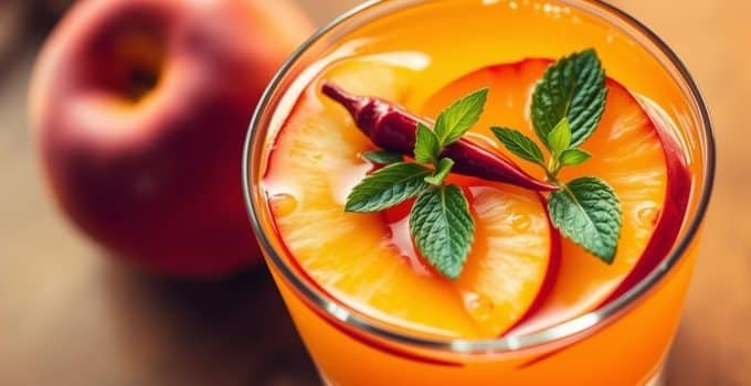 Spicy Peach Punch Mocktail