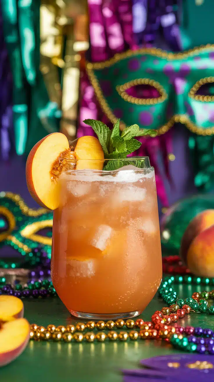 Spicy Peach Punch Mocktail