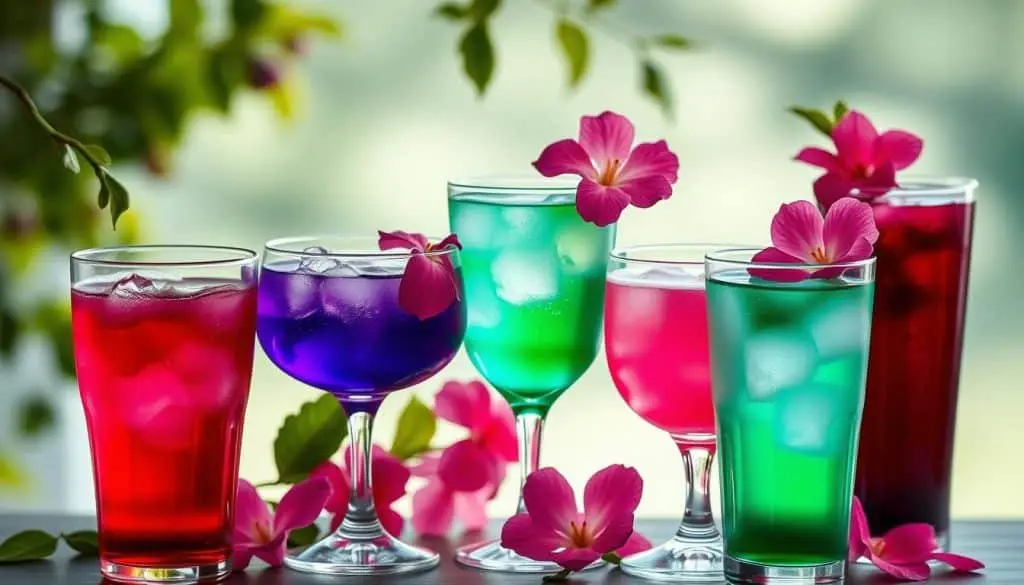 Variations of Jewel Toned Hibiscus Mocktail