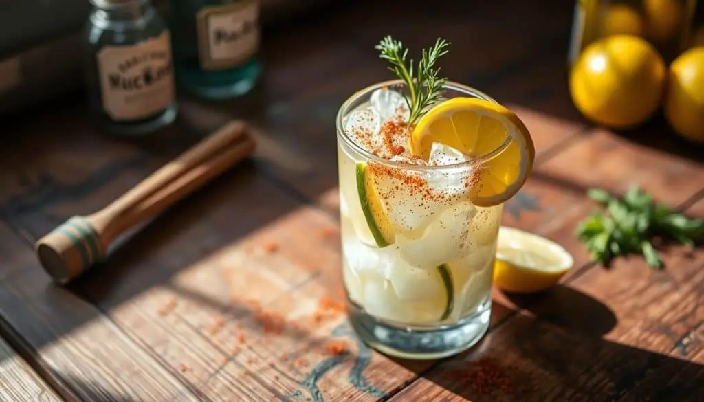 homemade mocktail with Cajun spices