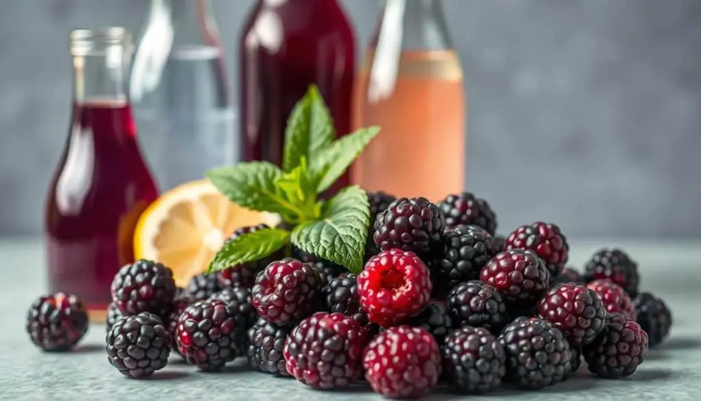ingredients for Purple Rain Mocktail