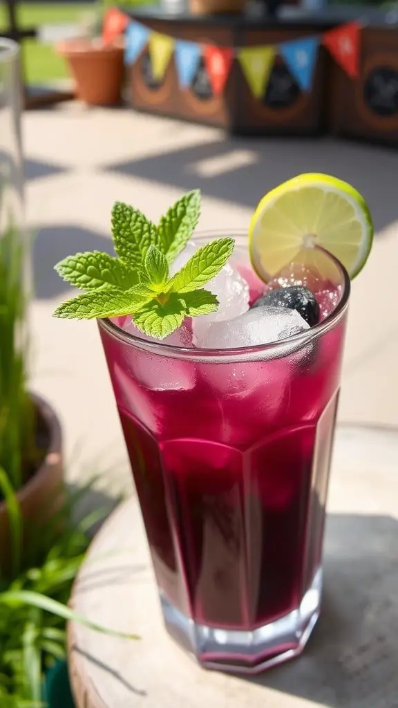 Delicious and Non-Alcoholic Blackberry Mint Julep Mocktail