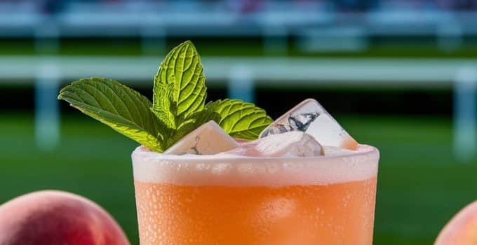 Peach Mint Smash Mocktail