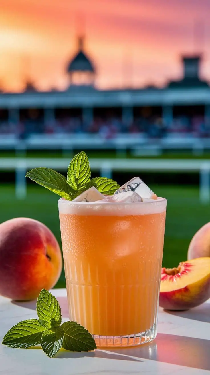 Peach Mint Smash Mocktail