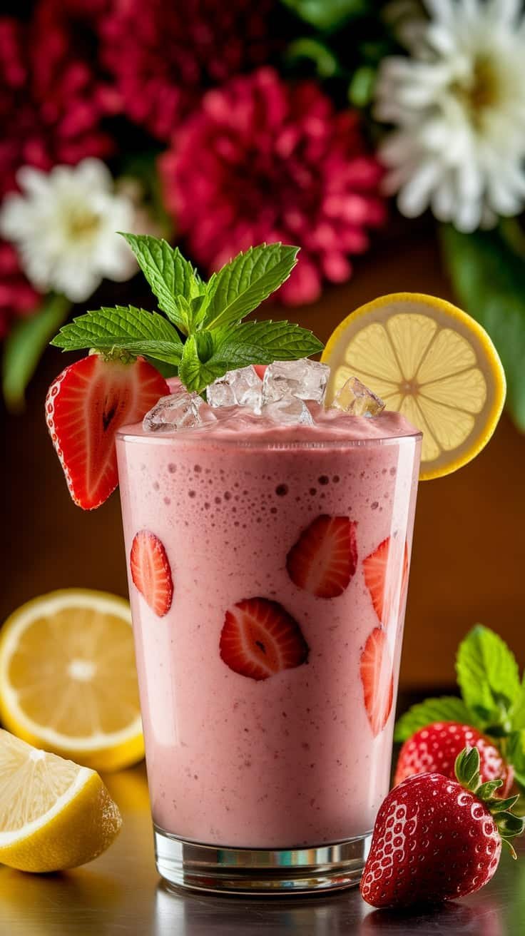 Strawberry Mint Julep Mocktail