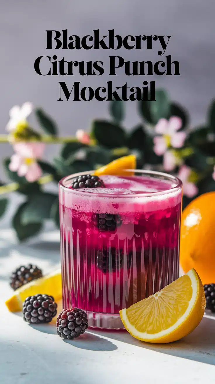 Blackberry Citrus Punch Mocktail