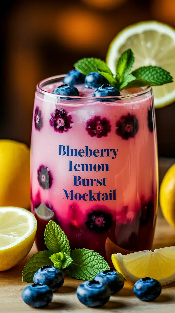 Blueberry Lemon Burst Mocktail