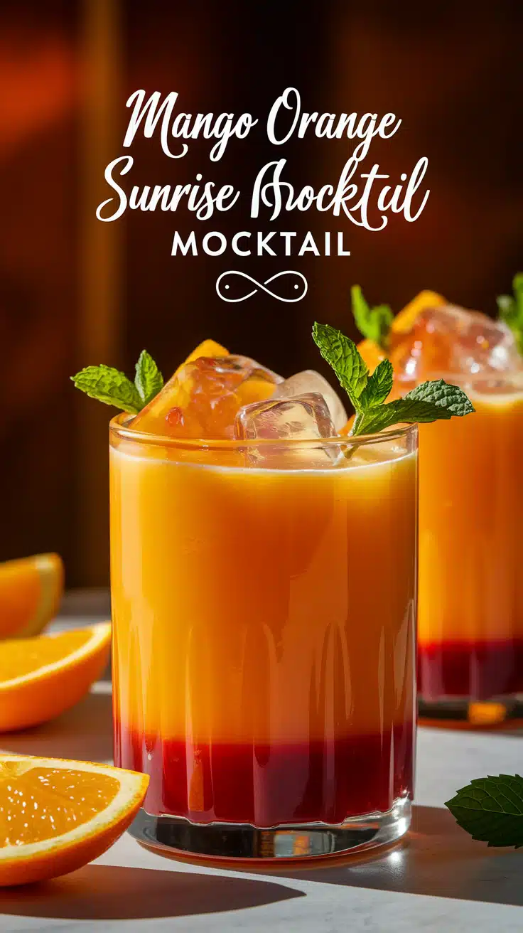 Mango Orange Sunrise Mocktail