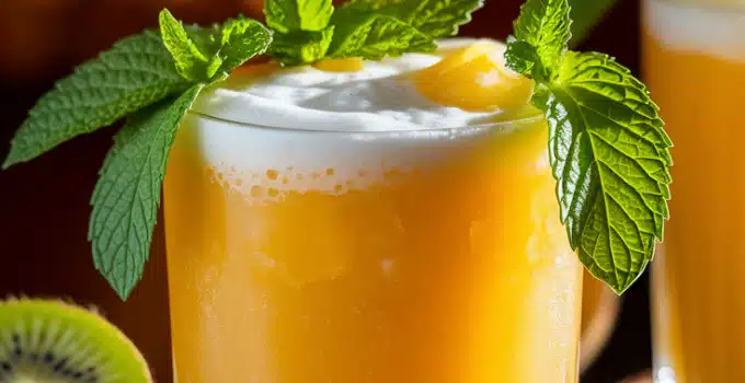 Pineapple Kiwi Mango Mocktail