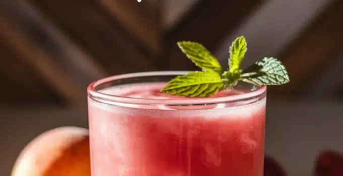 Raspberry Peach Nectar Mocktail