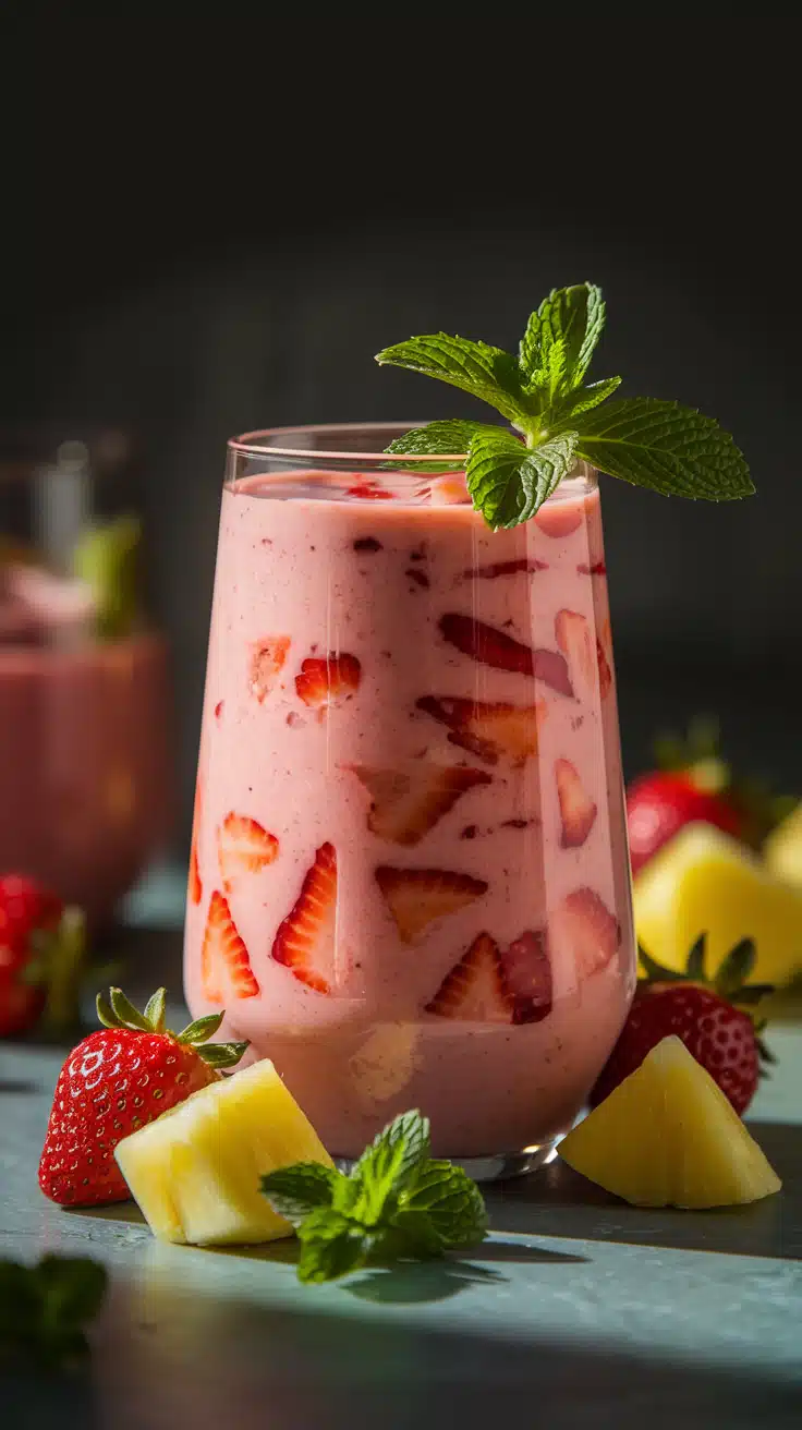 Strawberry Pineapple Splash Mocktail