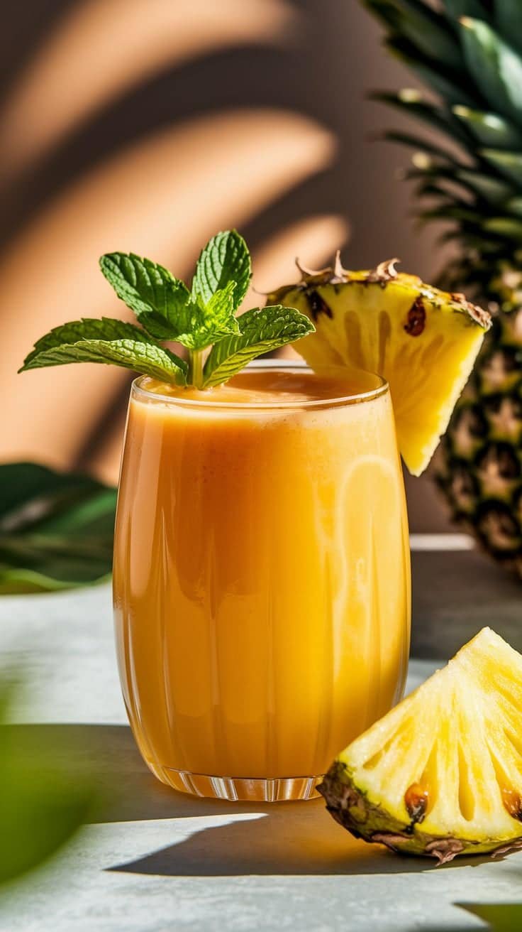 Tropical Pineapple Passionfruit Mocktail 